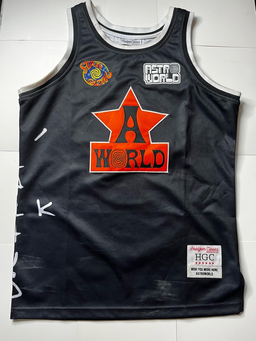 Travis Scott Black Jersey with Orange Astroworld Star